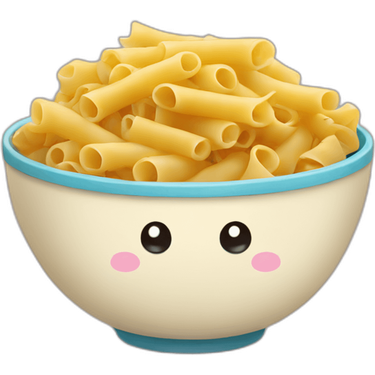 Kawaii bowl of pasta emoji