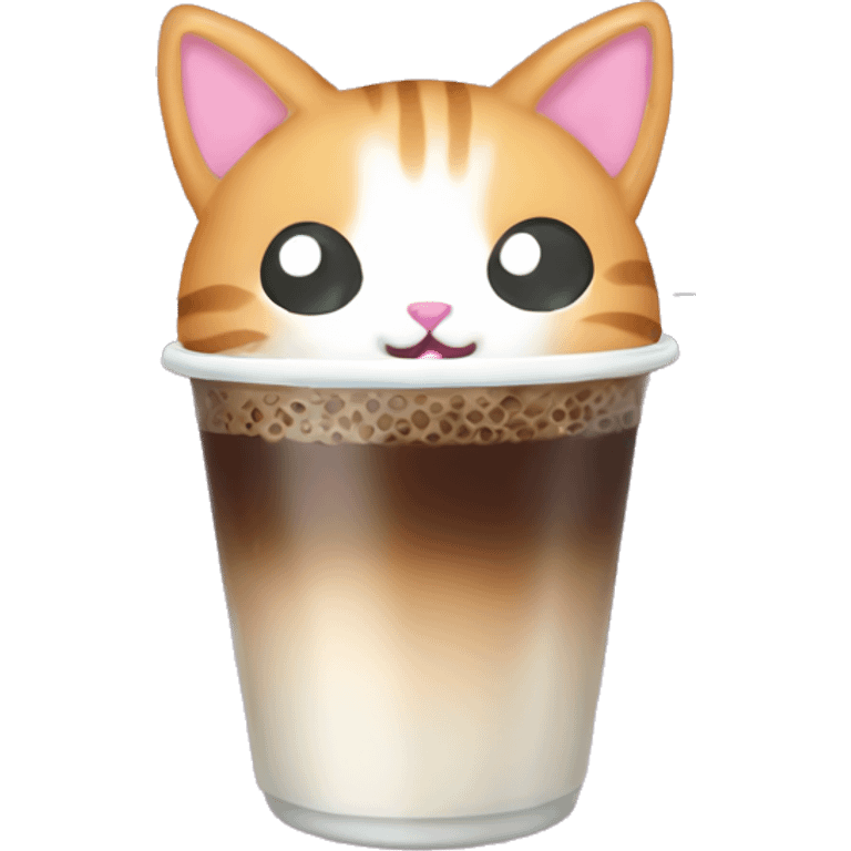 Bubble tea cat emoji