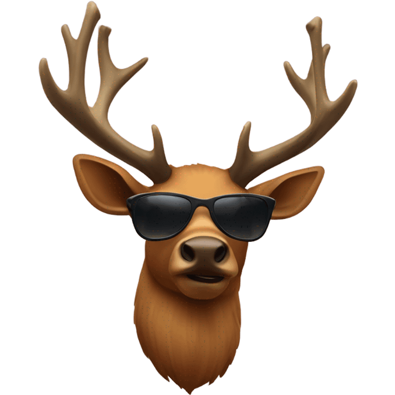 Elk with sunglasses emoji