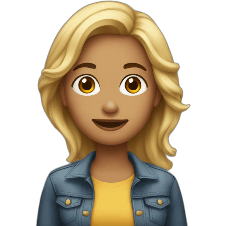 mulher jovem apresentadoa emoji