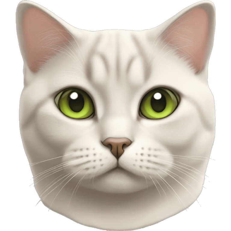 British shorthair cat cream green eyes emoji