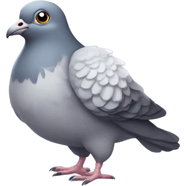 Cute pigeon fluffy emoji