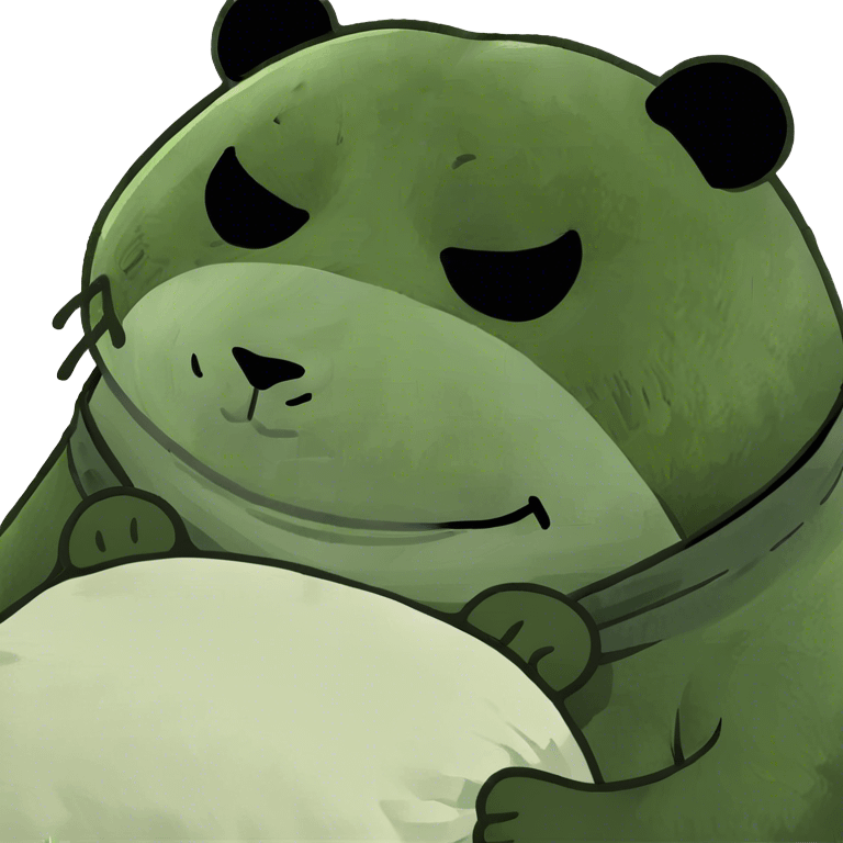 panda going to sleep in a bed with a pillow and blanket  emoji