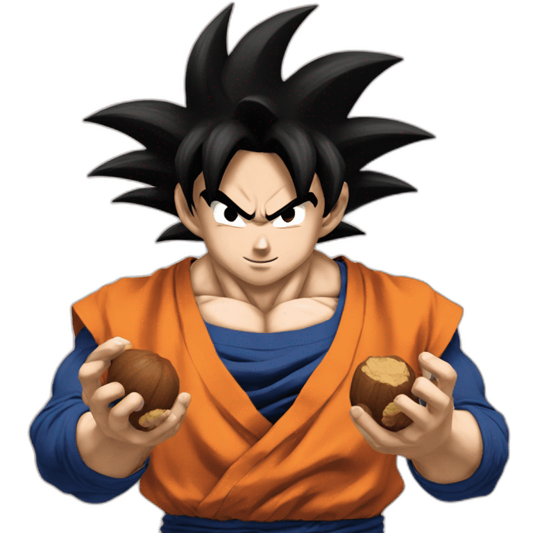 goku holding nuts emoji