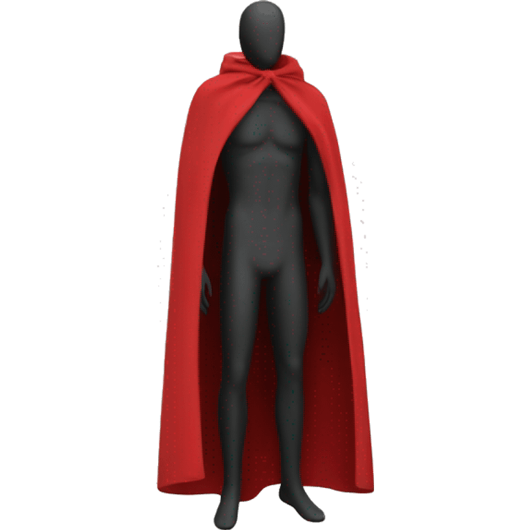 faceless mannequin flying red cape without hood and legs  emoji