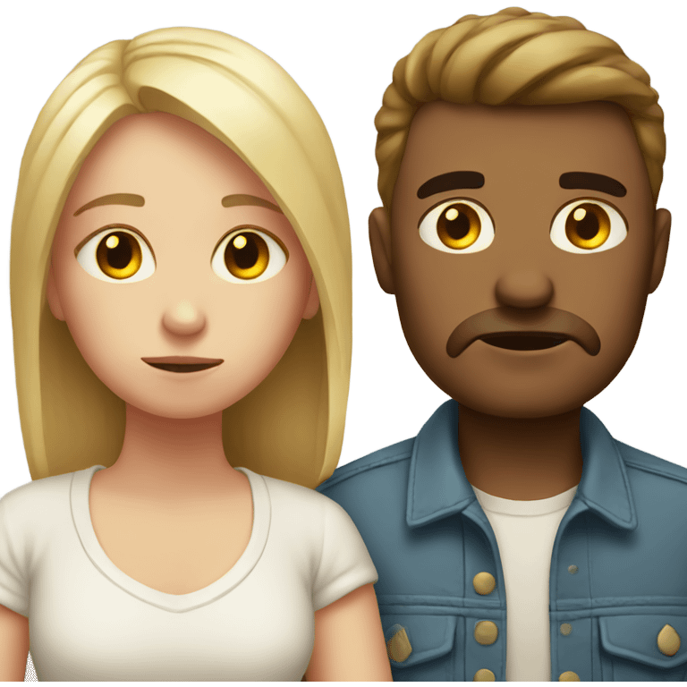 sad white couple emoji