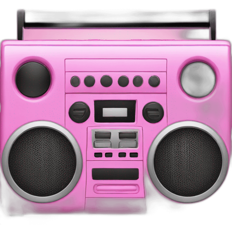 Pink boombox emoji