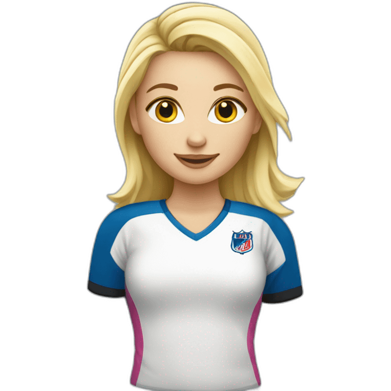 Blond Girl hockey player emoji