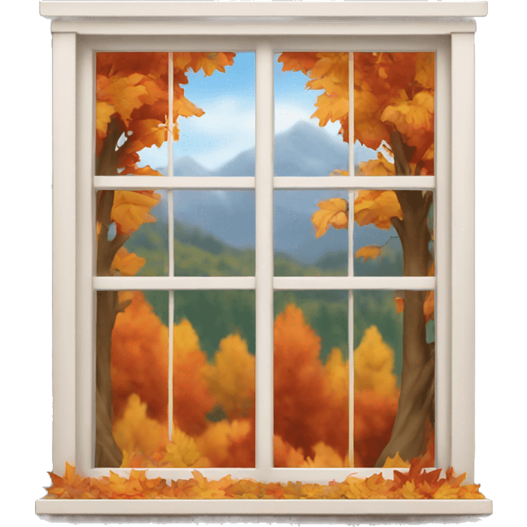 autumn window emoji