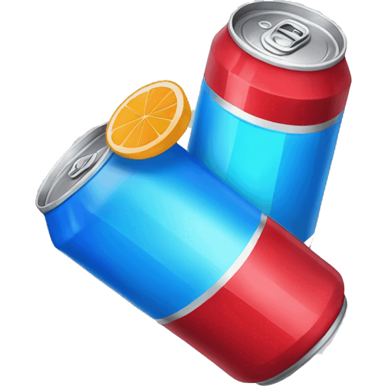 red and blue energy drink emoji