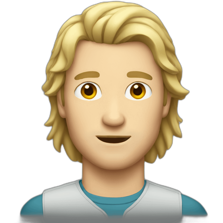 white man with a mullet emoji