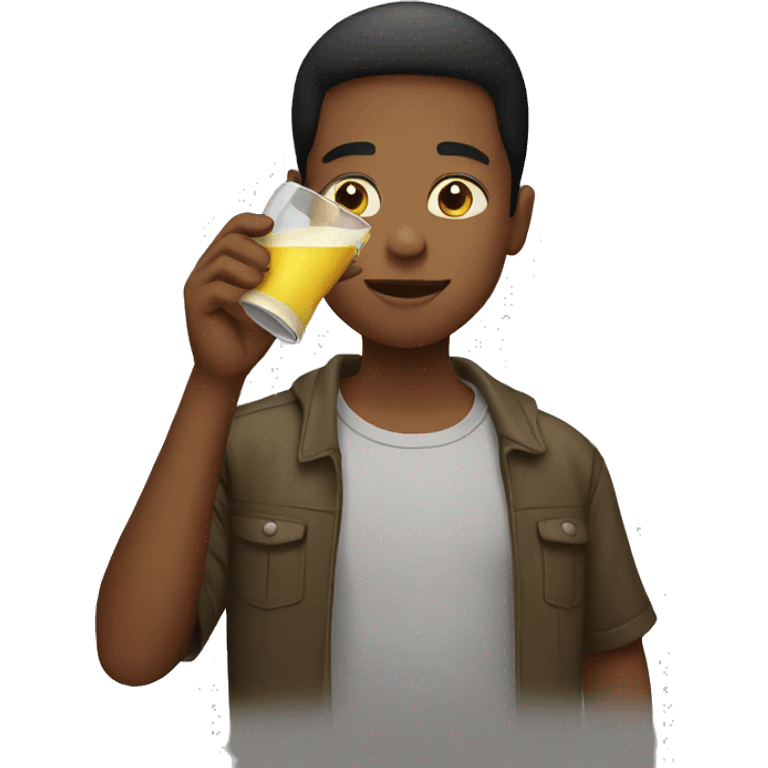 Boy drinking  emoji