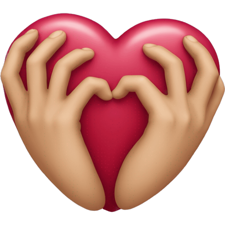 heart with fingers on the belly emoji