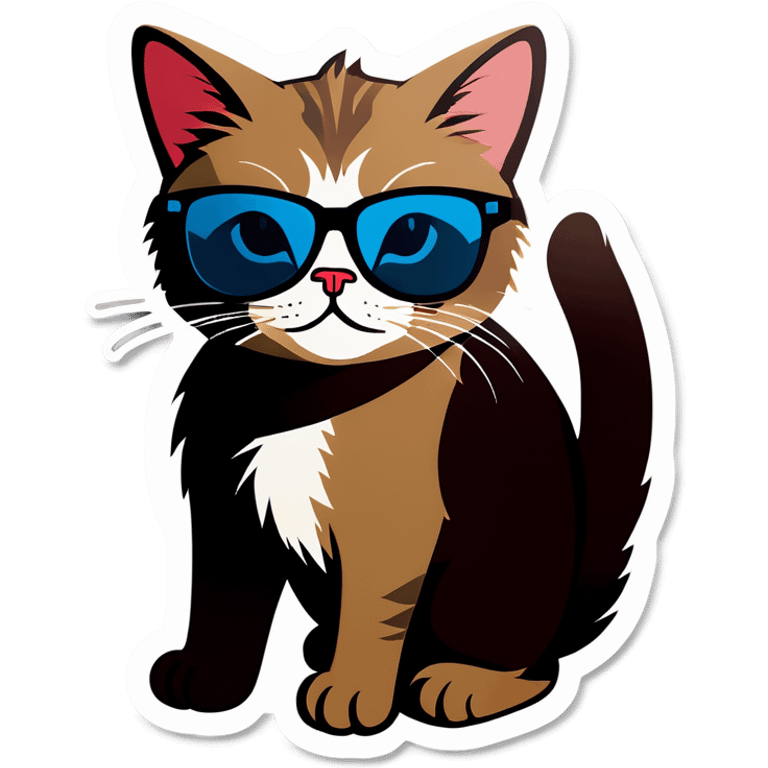 Cat with sunglasses emoji