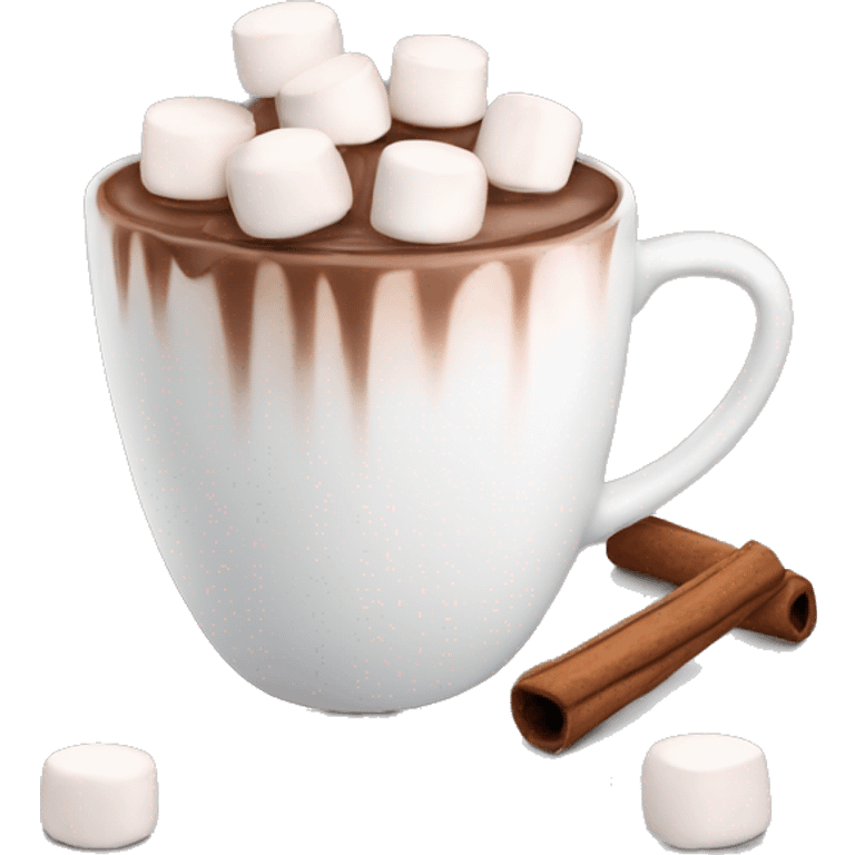 A cup of hot chocolate with marshmallows  emoji