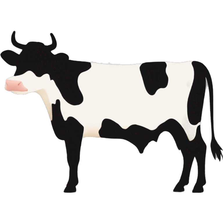 Single Black cow silhouette emoji