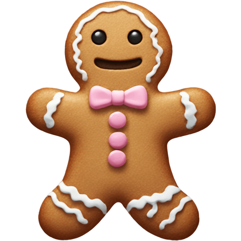 Pastel gingerbread man emoji