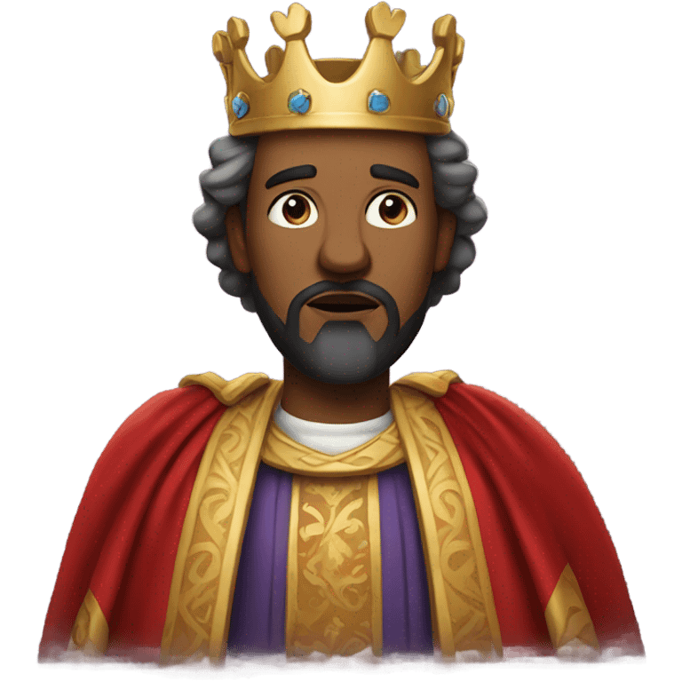 King with long goatee emoji