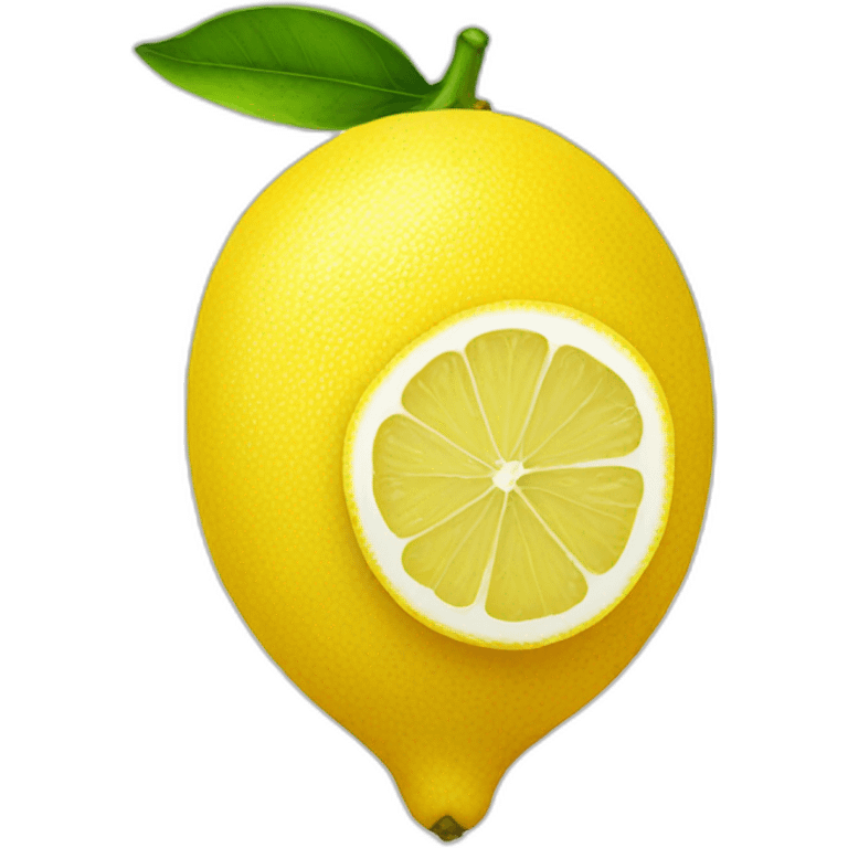 Lemon with leaf emoji