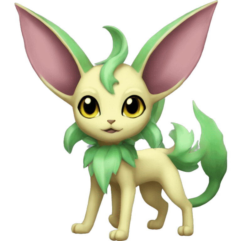 Espeon-Leafeon full body emoji