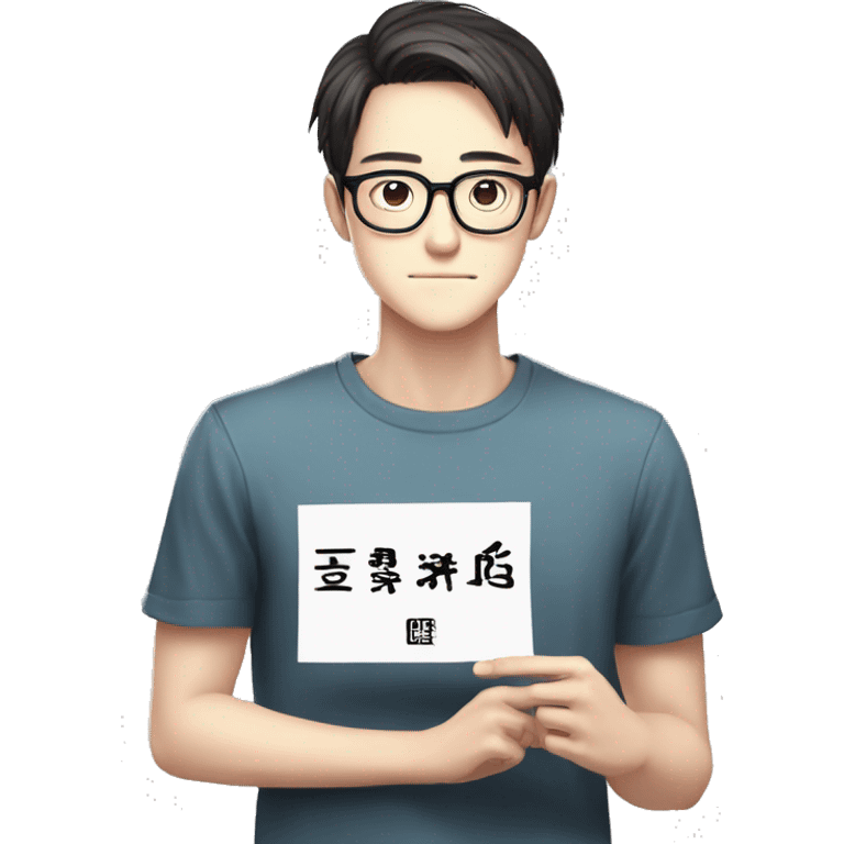 Guy with specs holding banner on which Manhwa_Flix is written  emoji