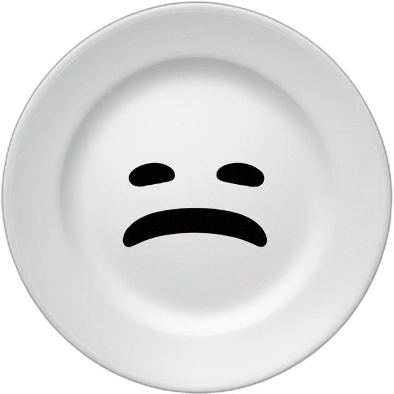 An empty plate with leftovers emoji