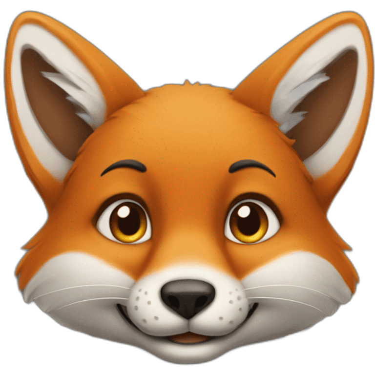 Renard sur souris emoji