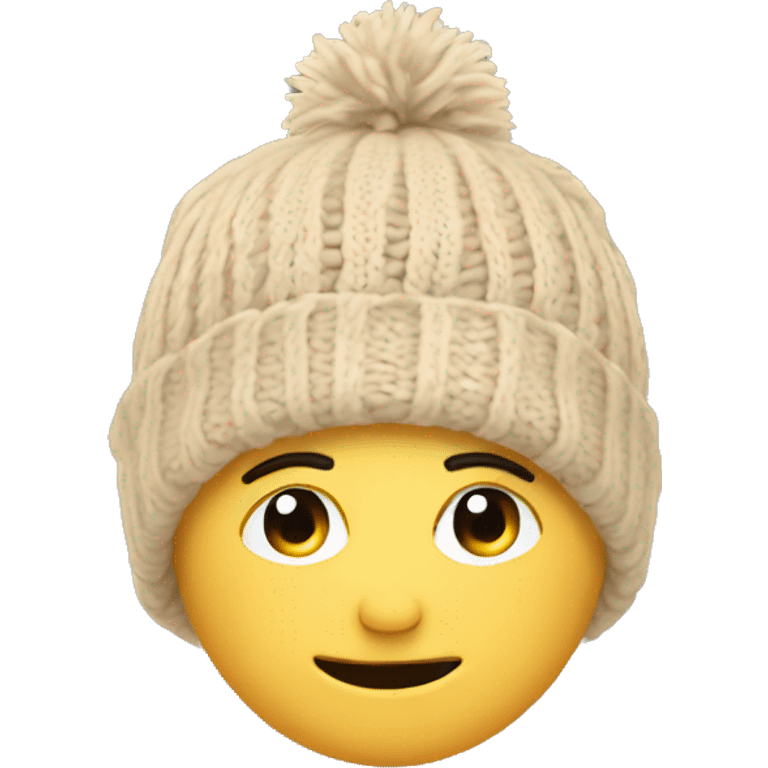 beige winter beanie no person emoji