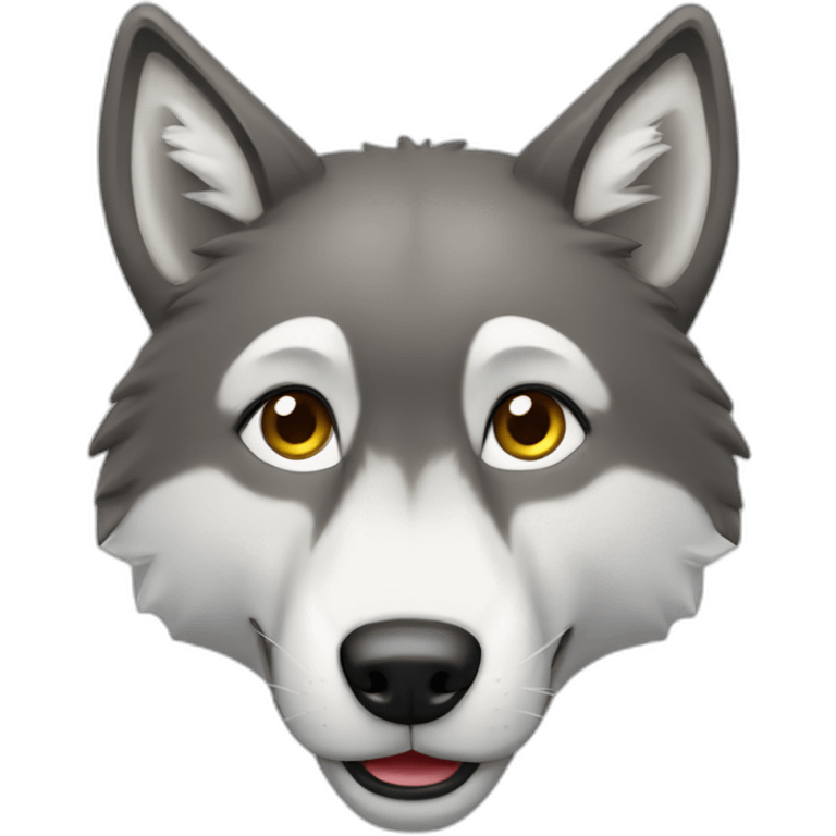 animal loup tien un coeur emoji