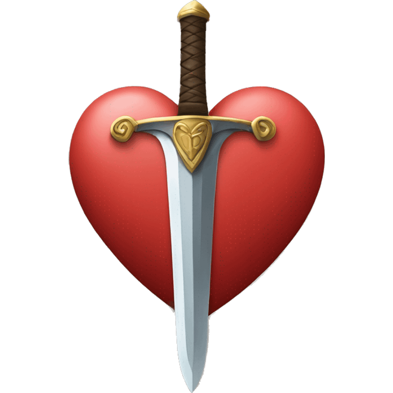 Heart shaped sword emoji