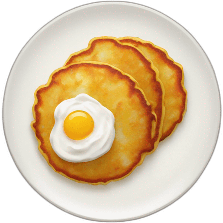 potato pancakes with sour cream emoji