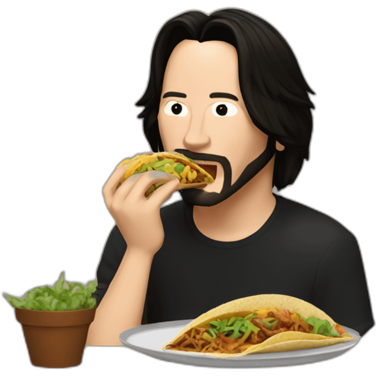 keanu reeves eating tacos emoji