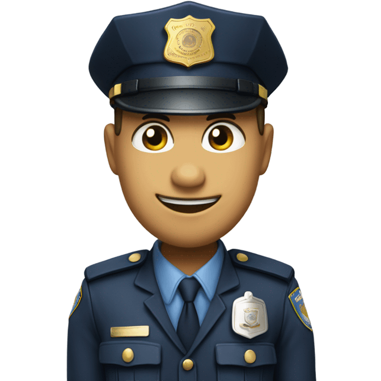 A police officer winking emoji