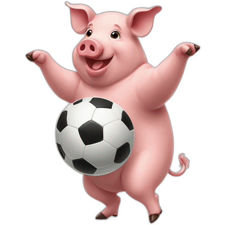 PIGS PLAYING soccer emoji