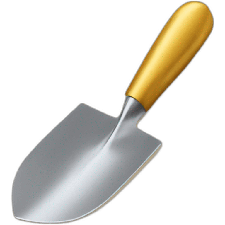 Golden trowel foot emoji