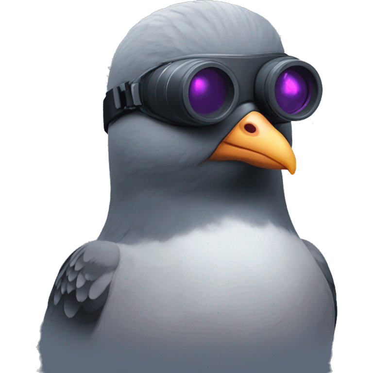 pidgeon wearing night vision goggles emoji