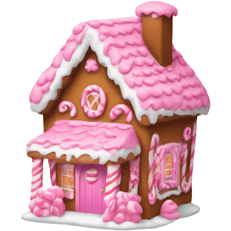 pink gingerbread house emoji