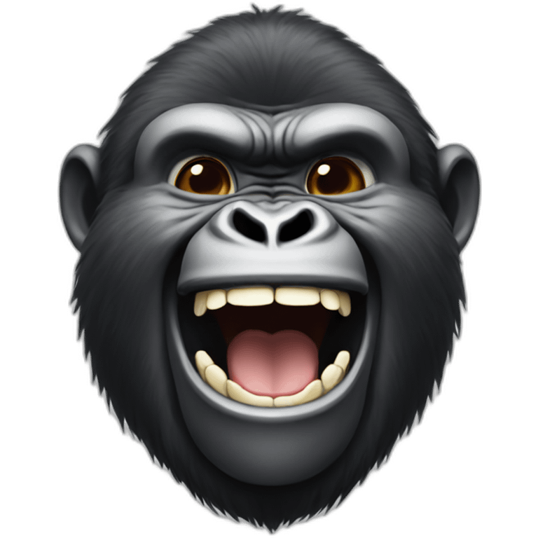 Gorilla laughing emoji