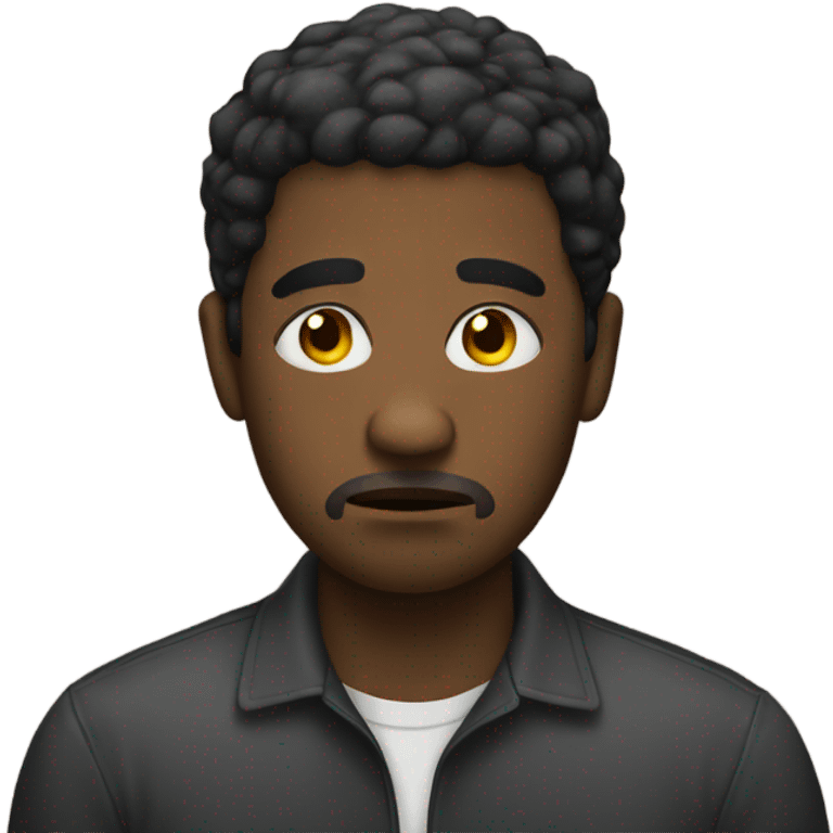 Sad black man emoji