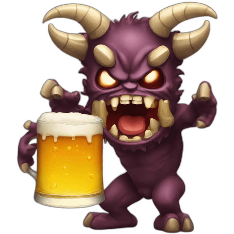 demon drink beer emoji