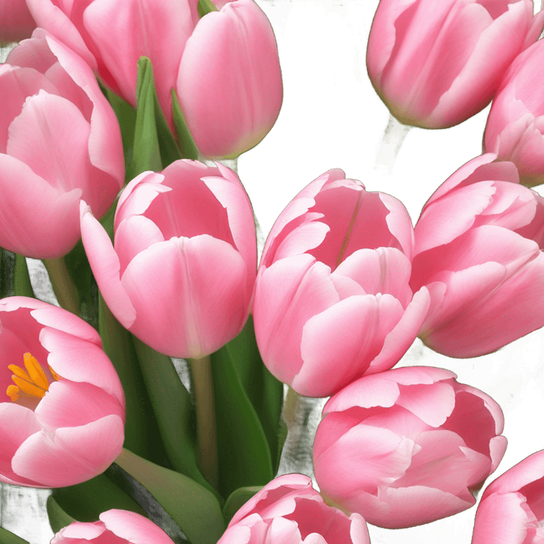 background of light pink tulips emoji