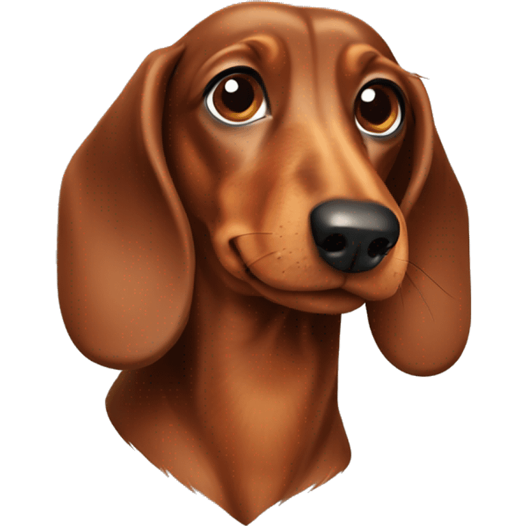 Brown dachshund  emoji