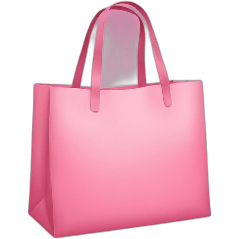 Pink shopper bag emoji