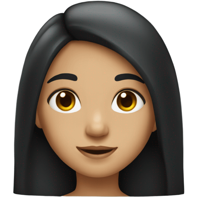 A girl with black hair emoji