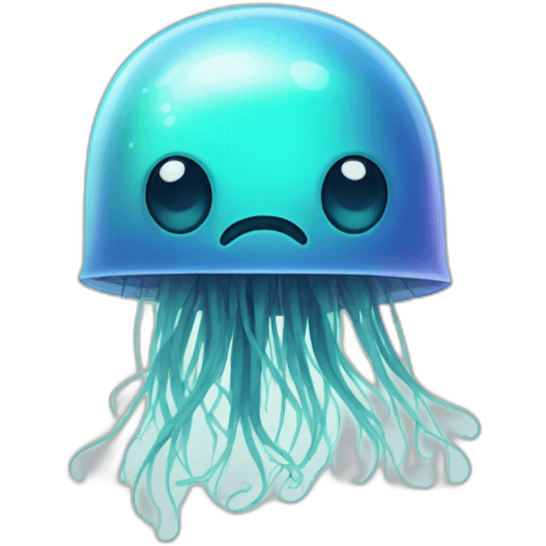 Confused robot jellyfish emoji