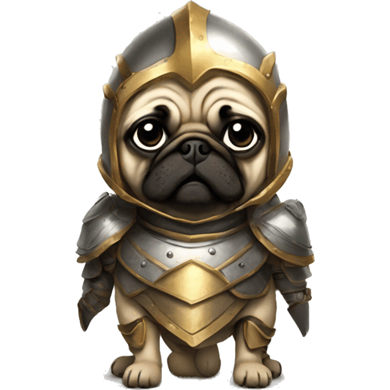 pug in protective armor emoji