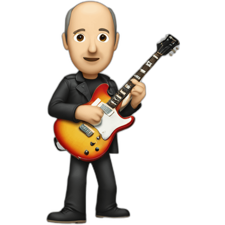 Pete Townshend with guitar emoji