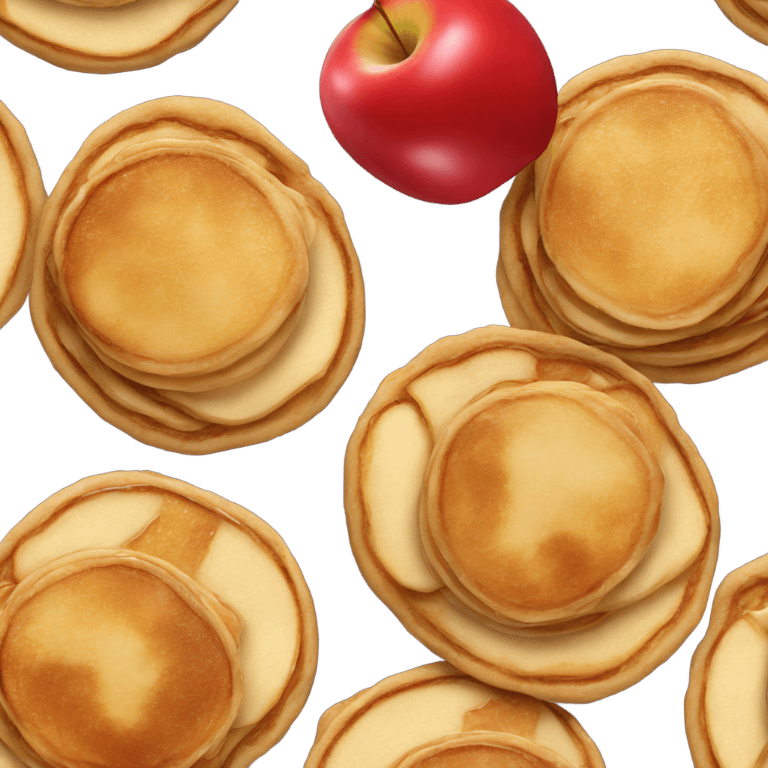 Apple pancakes with apple emoji