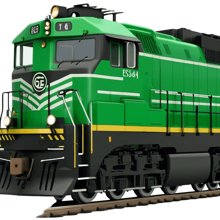 Locomotive (Freight) - GE ES44AC (Model Year: 2021) (Iconic colour: Green and black) emoji