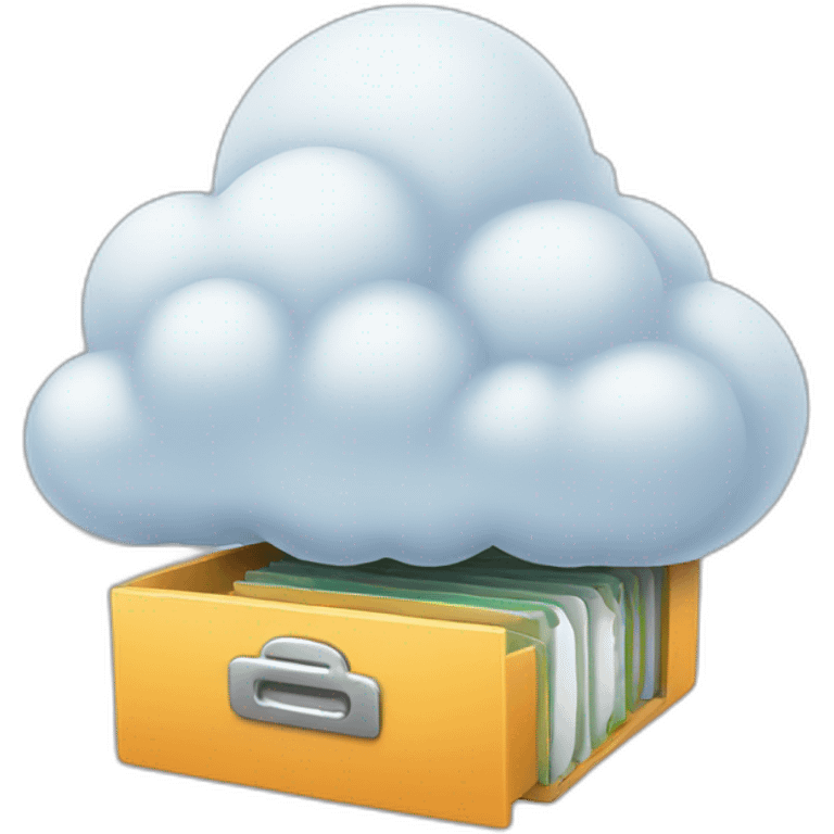 Cloud storage emoji